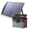 230V/110V Portable Power Station 288Wh Solar Generator Emergency Backup Power With 18V 100W Foldable Solar Panel Outdoor Camping
