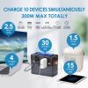 230V/110V Portable Power Station 288Wh Solar Generator Emergency Backup Power With 18V 100W Foldable Solar Panel Outdoor Camping