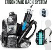 Piscifun Fishing Tackle Backpack 45L with Rod Holders & 4 Tackle Boxes & Rain Cover