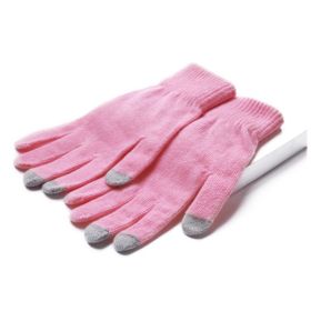 2022 New Women's Thick Knitted Gloves Girls Touch Screen Fashion Deer Pattern Sweet and Cute Autumn and Winter Warm Wool Gloves (Color: Style 2 Pink)