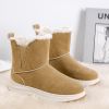 Women's winter new large size plus fleece snow boots casual short boots warm women's cotton shoes short boots