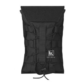 KRYDEX Tactical 50 oz Hydration Carrier MOLLE Pack Modular 1.5L Water Bladder Pouch Bag Hunting Airsoft Outdoor Accessories (Color: Black)