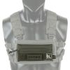 KRYDEX Tactical MK3 MK4 Vest Candy Front Panel Pouch W/ Loop & Hook 4*8" Zipper Pocket For MK3 MK4 Ready Chest Rig Plate Carrier