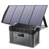 ALLPOWERS Portable Power Station 110/230V Home/Outdoor Emergency Backup Power, 700W / 2000W Solar Generator With 200W Solarpanel