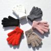 Warmom Coral Fleece Thicken Kids Gloves Winter Keep Warm Children Baby Plush Furry Full Finger Mittens Soft Gloves For 7-11Years