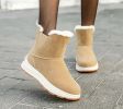Women's winter new large size plus fleece snow boots casual short boots warm women's cotton shoes short boots