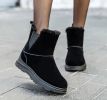 Women's winter new large size plus fleece snow boots casual short boots warm women's cotton shoes short boots